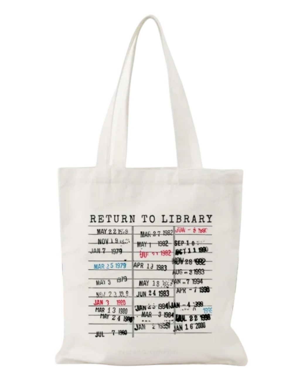 Tote: Library Return Vintage Stamp